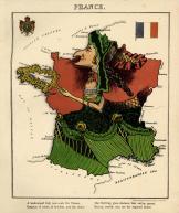 France, Europe 1868c Geographic Fun Caricature Maps